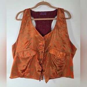 Orange Sleeveless Women's Top